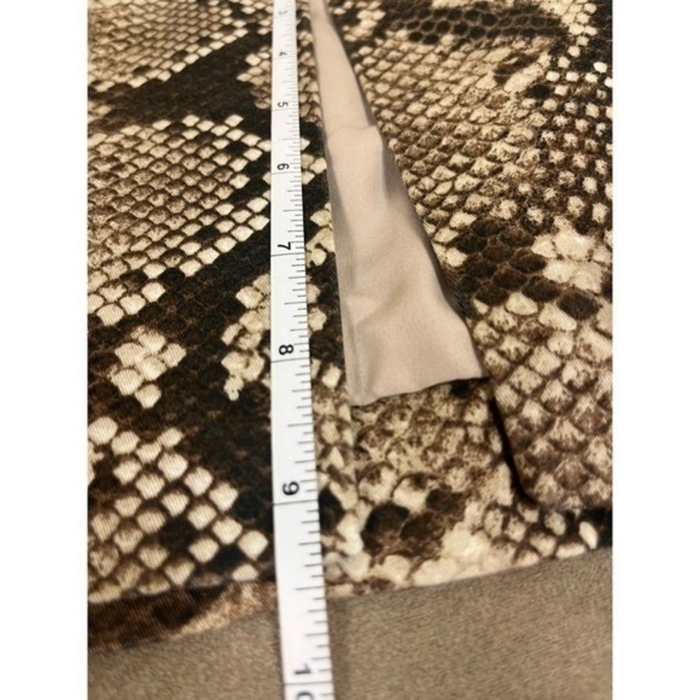 Altuzarra Snakeskin Print Pencil Skirt Brown Tan Size 6 Front Slit - Picture 9 of 10